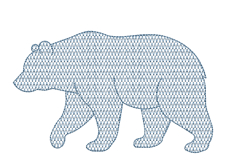Bear Embroidery Design, Woodland Animal Product Image 1