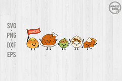 Happy Thanksgiving, Doodles Cute Thanksgiving Food Character Product Image 1