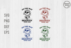 On My Way To Brighten Your Day Retro Sunshine Quote Product Image 1