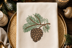 Pine Cone, Christmas Machine Embroidery Design Product Image 1