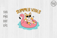 Summer Vibes Corgi|Funny Beach Dog Bikini|Pool Float Party Product Image 1