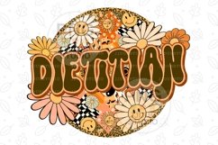 Dietitian Png Nutritionist Retro Groovy Floral Leopard Product Image 2