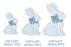 Nursery Bunny Design | Kids Animal Motif | Machine Embroider Product Image 2