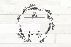 Family Monogram Sign Floral Wreath svg Product Image 7