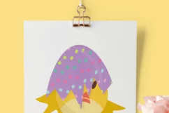 Easter Chicken Clip Art and Papers Set of 23 PNG files Product Image 8