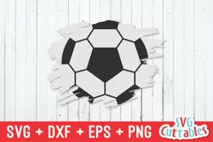 Soccer SVG | Soccer Ball Paint Stroke | Shirt Design Product Image 2