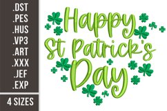 Happy St Patrick's Day|Embroidery design Product Image 1