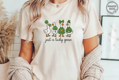 ust A Lucky Goose St. Patrick's Day Goose SVG|Shamrock Goose Product Image 3
