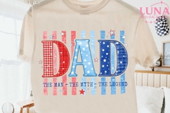 Dad The Man The Myth The Legend PNG, Patriotic Dad PNG, 4th Product Image 2