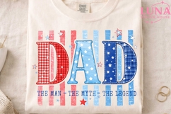 Dad The Man The Myth The Legend PNG, Patriotic Dad PNG, 4th Product Image 4
