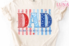Dad The Man The Myth The Legend PNG, Patriotic Dad PNG, 4th Product Image 5