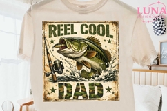 Reel Cool Dad PNG, Fishing Dad Sublimation, Father's Day PNG Product Image 1