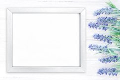 Frame mockup. Floral background flowers stock photo Product Image 1