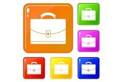 Diplomat icons set vector color Product Image 1