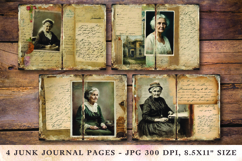 Junk Journal Pages - old woman grandma Product Image 1