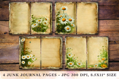 Junk Journal Pages -daisy flower Product Image 1