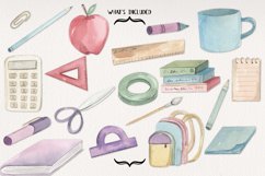 Back 2 School Watercolor 19 Elements Hand Painted College Product Image 3