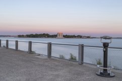 View on Governor island from the pier at sunrise Product Image 1