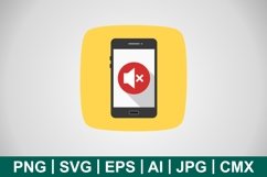 Vector Silent Mobile Application Icon Product Image 1
