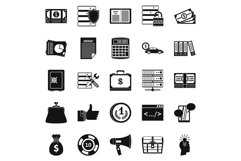 Wildcatter icons set, simple style Product Image 1