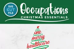 Christmas Healthcare Worker svg -a Health care Worker design Product Image 2