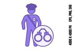 Colored Officer Icon Product Image 1