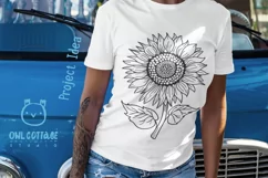 Sunflower Monograms svg, Sunflower mini bundle, Sunflower cl - Free Design of The Week Product Image 4