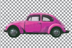 Vintage cars decor clip art. Watercolor classic cars nursery Product Image 6