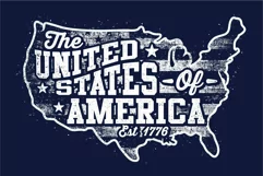 The United States Of America Est 1776 - Typography Maps Product Image 2