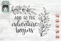 And So The Adventure Begins SVG, Wedding Sign SVG Cut File Product Image 2