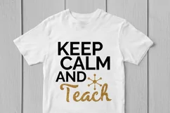 Keep Calm And Teach - Teacher SVG EPS DXF PNG Cutting Files Product Image 3