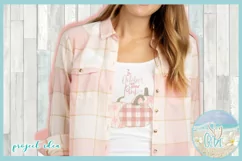 In October We Wear Pink Breast Cancer Plaid Pumpkins SVG Product Image 2