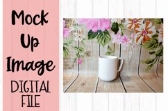 Mug on Pink Flower Background Mock Up Product Image 1