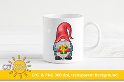 Sublimation Design Christmas Gnome with a Present Product Image 3