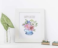 Watercolor Cute Bunny Easter Spring Little Rabbit Clipart Product Image 6