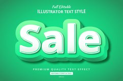 Green Elegant 3D Illustrator Text Style Effect Product Image 1
