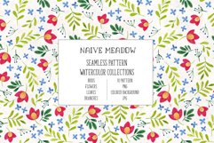 Naive Meadow. Watercolor patterns Product Image 4