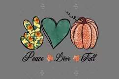 Peace Love Fall, Happy Fall Yall PNG, Fall Is In The Air Product Image 5