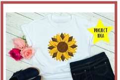 Leopard Split Sunflower Sublimation Design Product Image 2