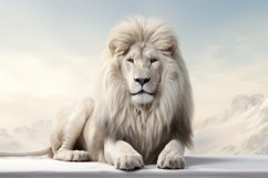 White Lion Background Wallpaper Product Image 1