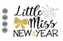 little miss new year svg, new years svg, new years eve svg. Product Image 1