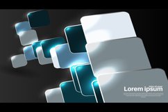 Overlapping square design vector background Product Image 4