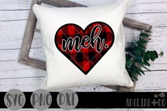 Meh heart SVG PNG DXF, Valentines Day Product Image 1