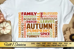 Fall Word Art SVG PNG EPS DXF Fall SVG Farmhouse Sign SVG Product Image 2