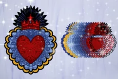 3D Heart svg Layered Milagros hearts 01 SVG Product Image 2