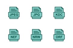 Set Of File Formats Icons Product Image 1
