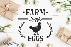 Farm Fresh eggs svg, Home sign svg, Rustic svg, Wood sign Product Image 2