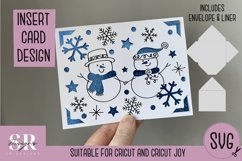 Christmas insert card design| Paper cutting | Cricut Joy svg Product Image 1