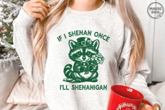 Funny St Patrick's Day Raccoon SVG|Irish Shamrock Leprechaun Product Image 2