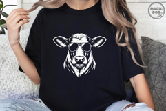 Cow Hereford with Sunglasses SVG|Western Farm Animal Graphic Product Image 3